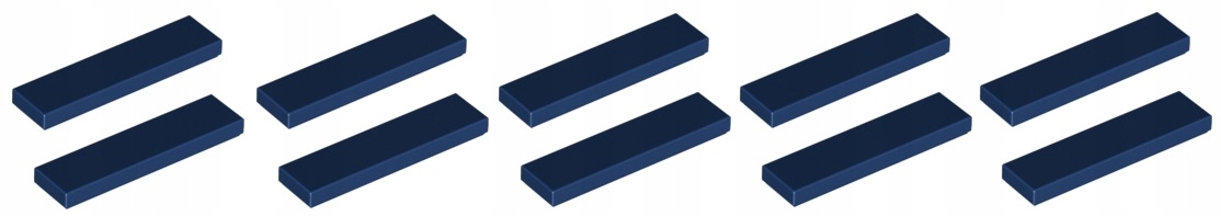 

Lego płytka gładka 1x4 c.niebieska 10szt 2431 Nowa