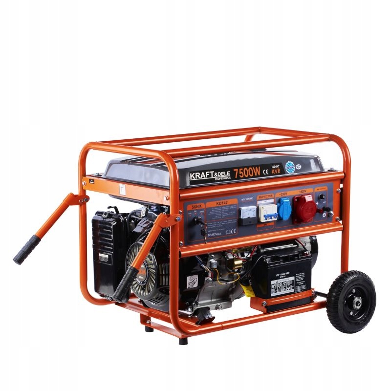AGREGAT PRĄDOTWÓRCZY TRÓJFAZOWY 7500W PRZENOŚNY BENZYNA 4-SUWOWY AVR+MIEDŹ Model KD147