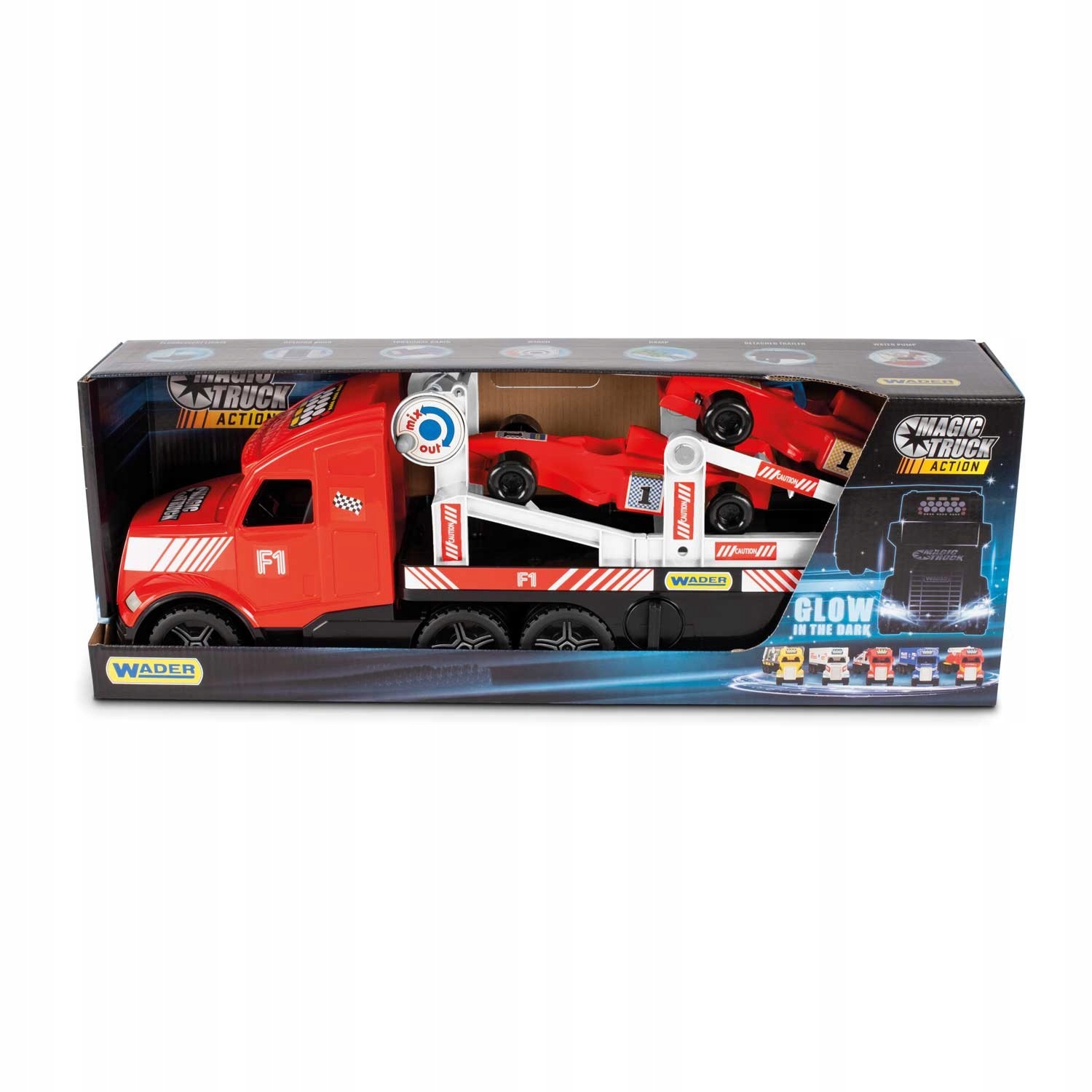 Wader 36240 Magic Truck laweta 2x Formuła 1 Bohater brak