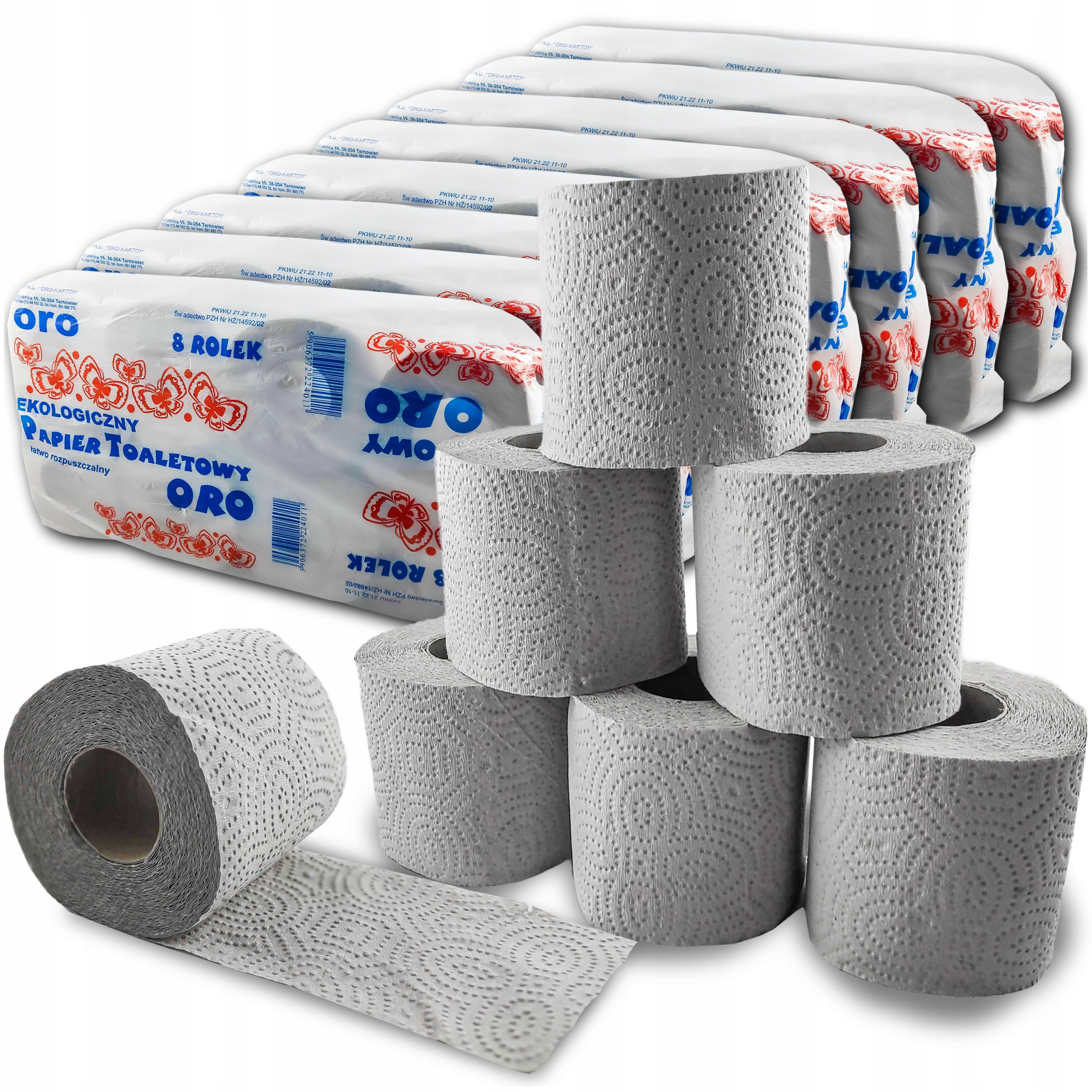 

Papier Toaletowy Ekologiczny Szary Miękki 64szt