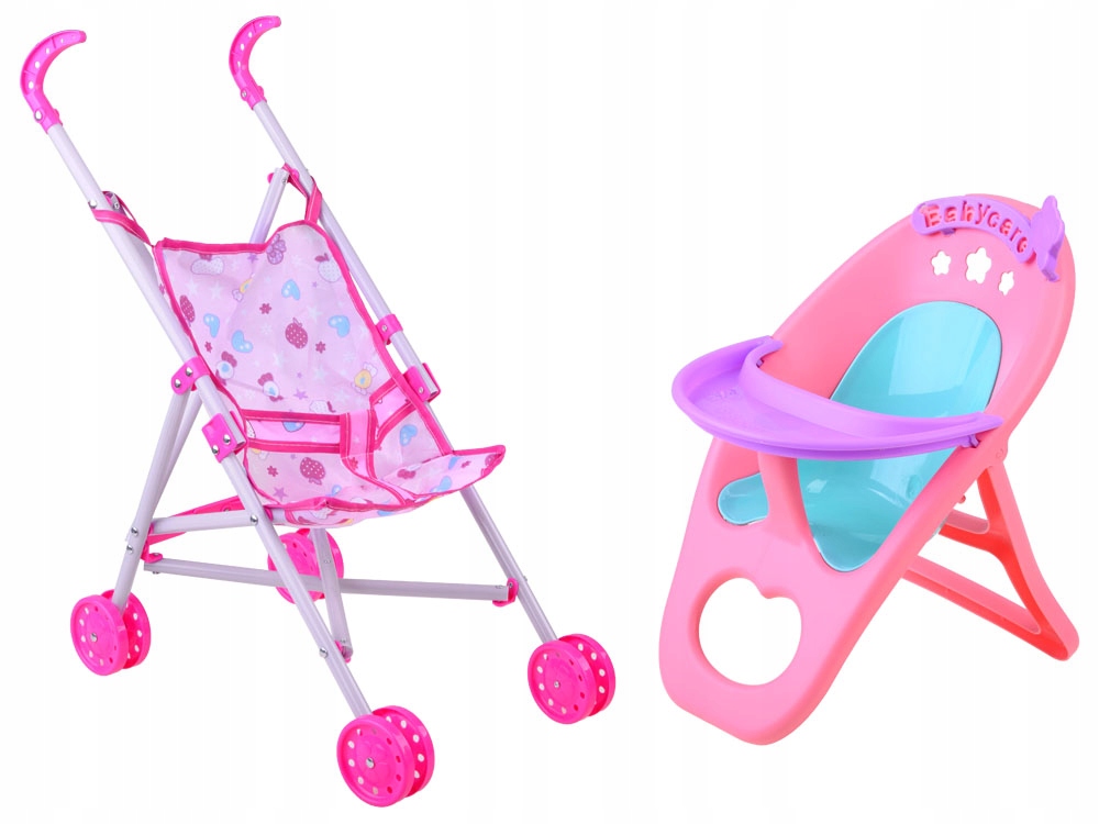 INTERAKTYWNA SIUSIAJĄCA LALKA WÓZEK KRZESEŁKO KOŁYSKA I AKCESORIA 15w1 Efekty dźwiękowe