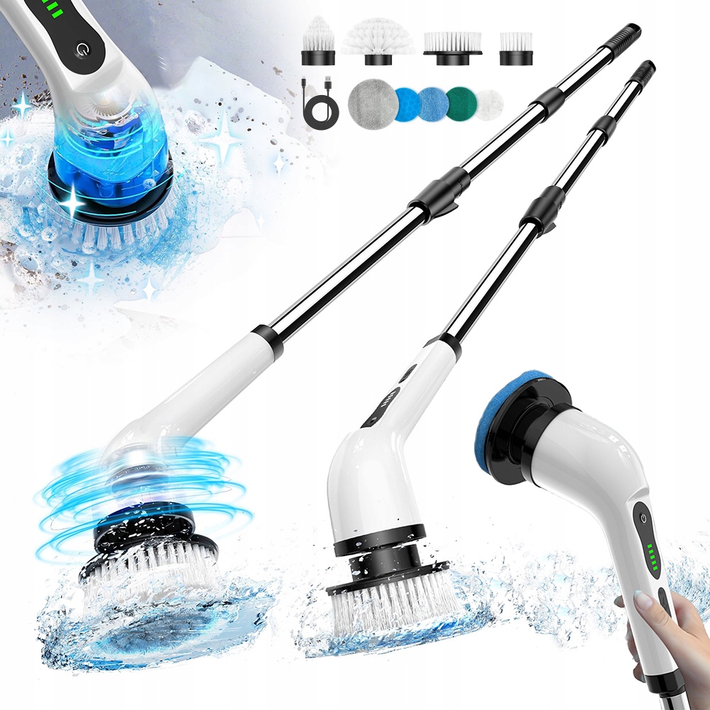 Levně 9V1 Bezdrátový Elektrický Rotační Kartáč Na Čištění Mopu