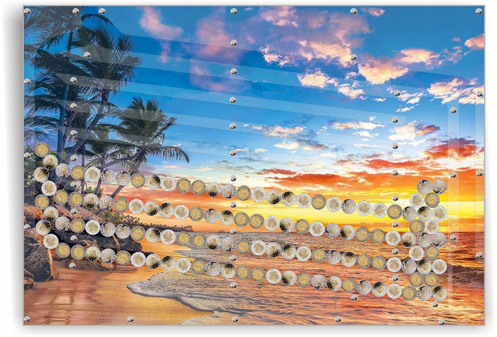 Skarbonka Obraz Na Monety 5 Auto-wypłatą Różne Krajobrazy Widoki