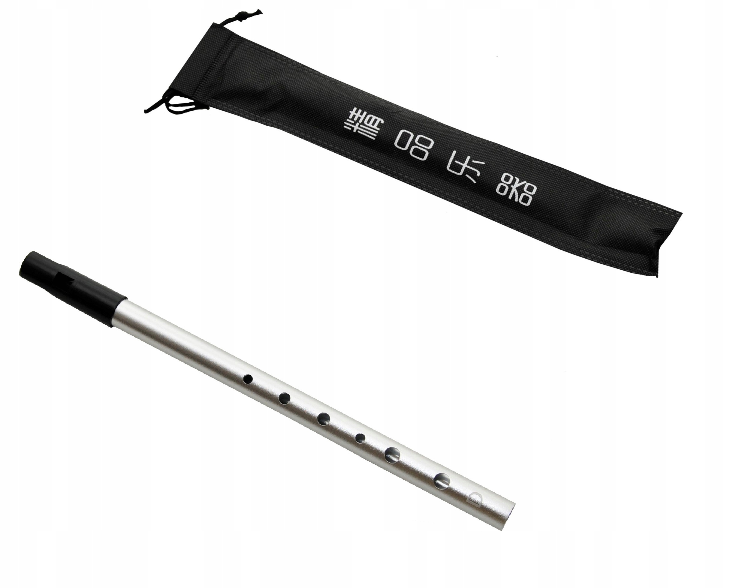 FLAŻOLET METALOWY Z ETUI "D" -WHISTLE 2 SILVER