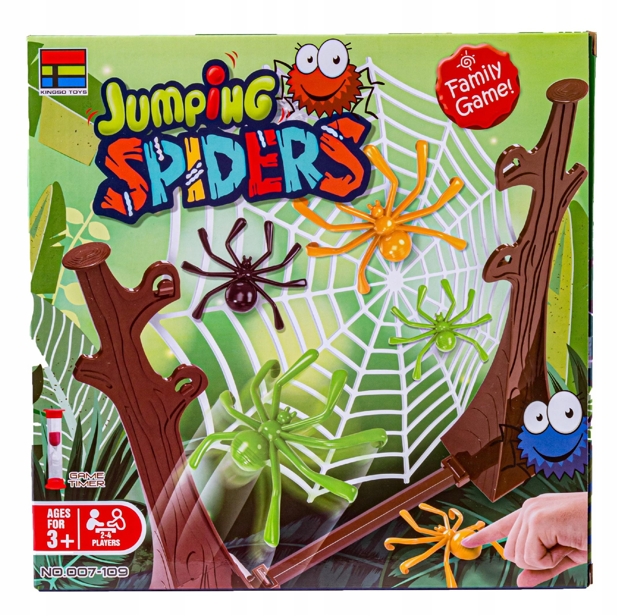 GRA ZRĘCZNOŚCIOWA SKACZĄCE SPADAJĄCE PAJĄKI SIEĆ Marka DK