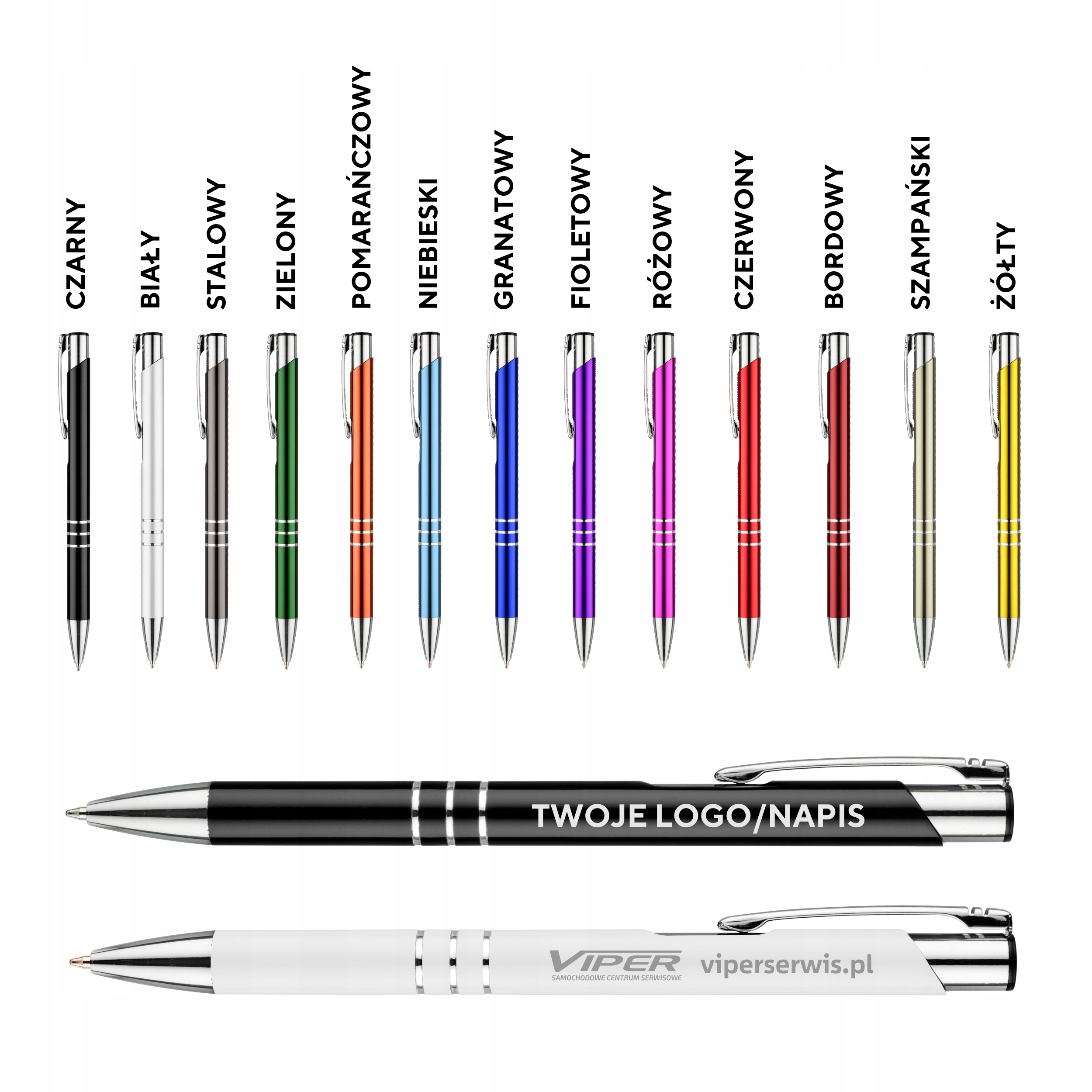 Długopis Reklamowy Z Grawerem Własnym Logo lub Napisem Do Szkoły 100 sztuk