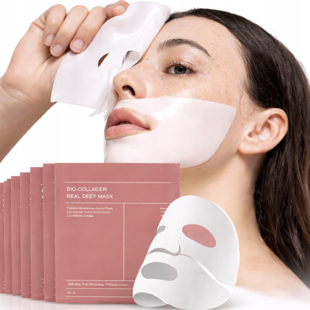 10 Szt. Maska Kolagenowa Bio-collagen Koreańska Pielęgnacja Deep Mask