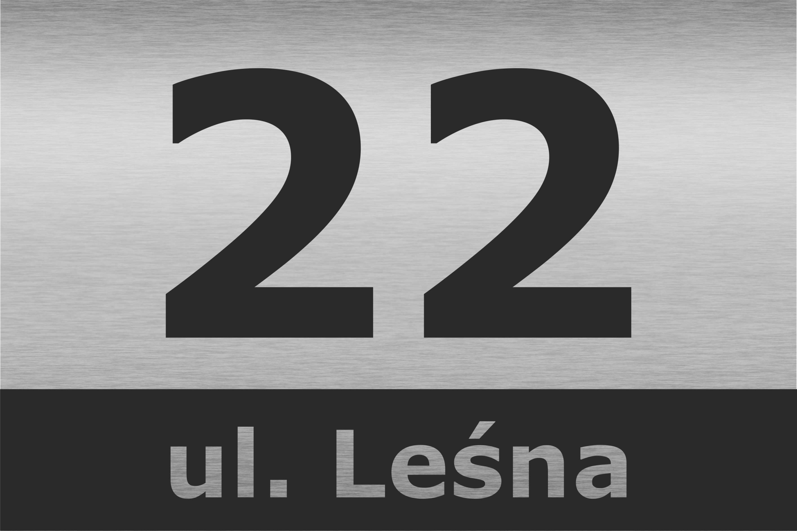 Tabliczka Adresowa Numer domu Aluminiowa A Druk UV