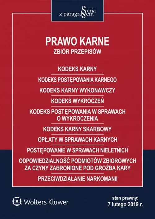 Prawo karne Zbiór przepisów Praca zbiorowa