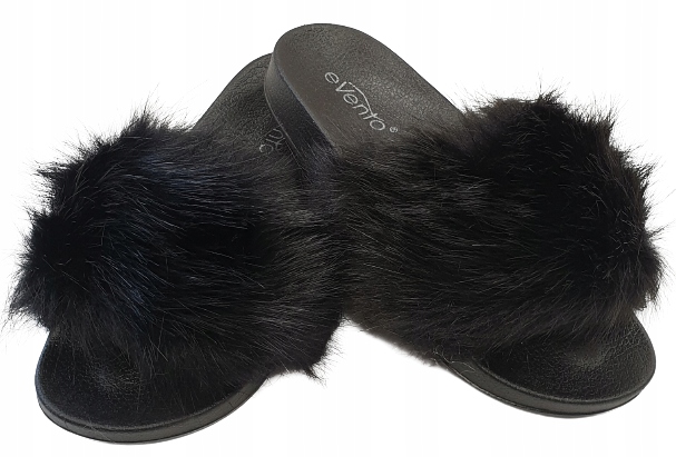 

Hit! Klapki Damskie Futerko Czarne R 39 W 25,00 CM