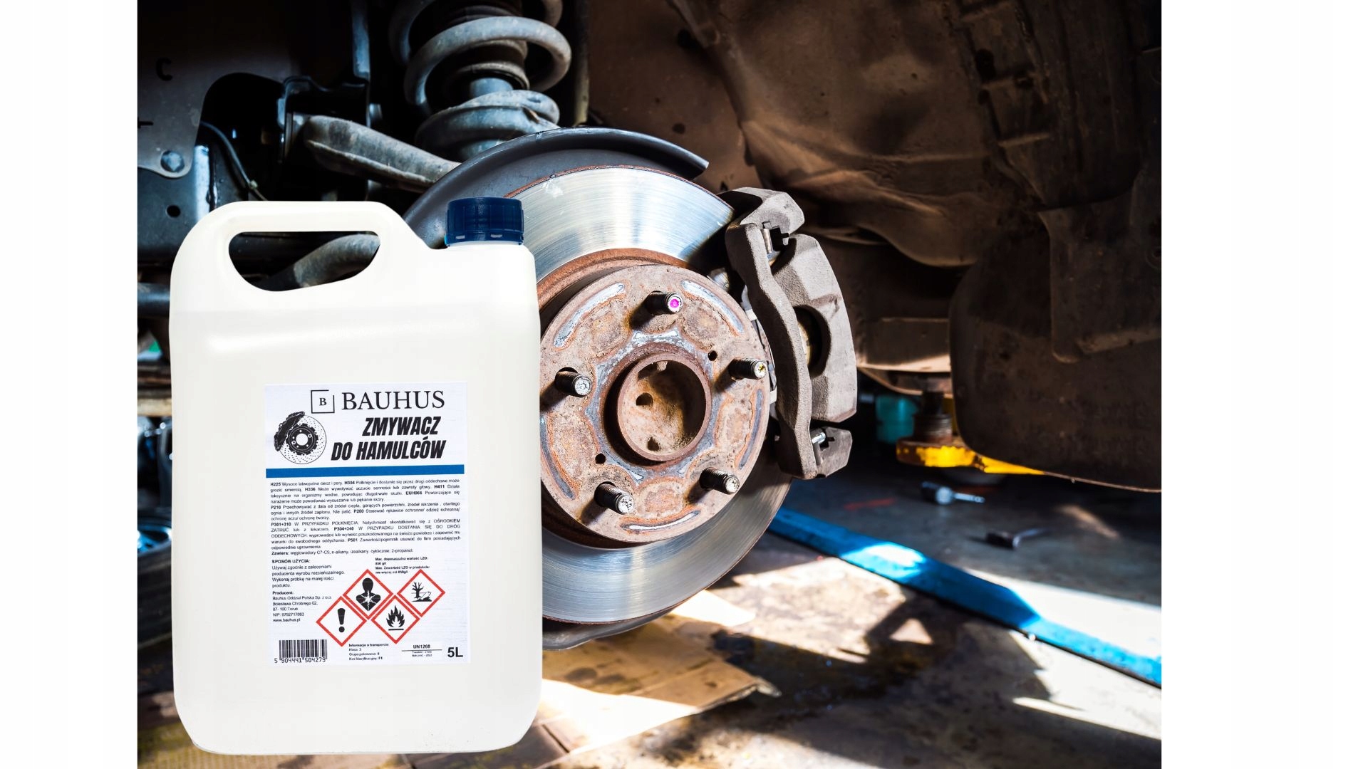ZMYWACZ ODTŁUSZCZACZ do HAMULCÓW TARCZ 5L Pojemność opakowania 5000 ml
