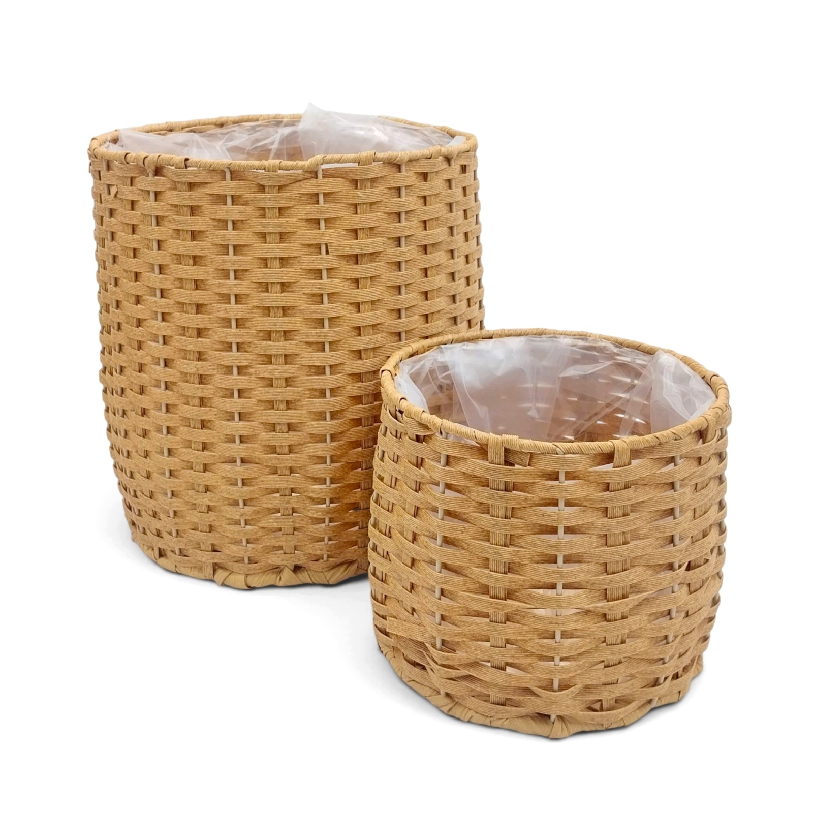 Obal Na Květináč Na Proutěný Květináč Boho Přírodní Vysoký Proutěný Koš 2 Kusy