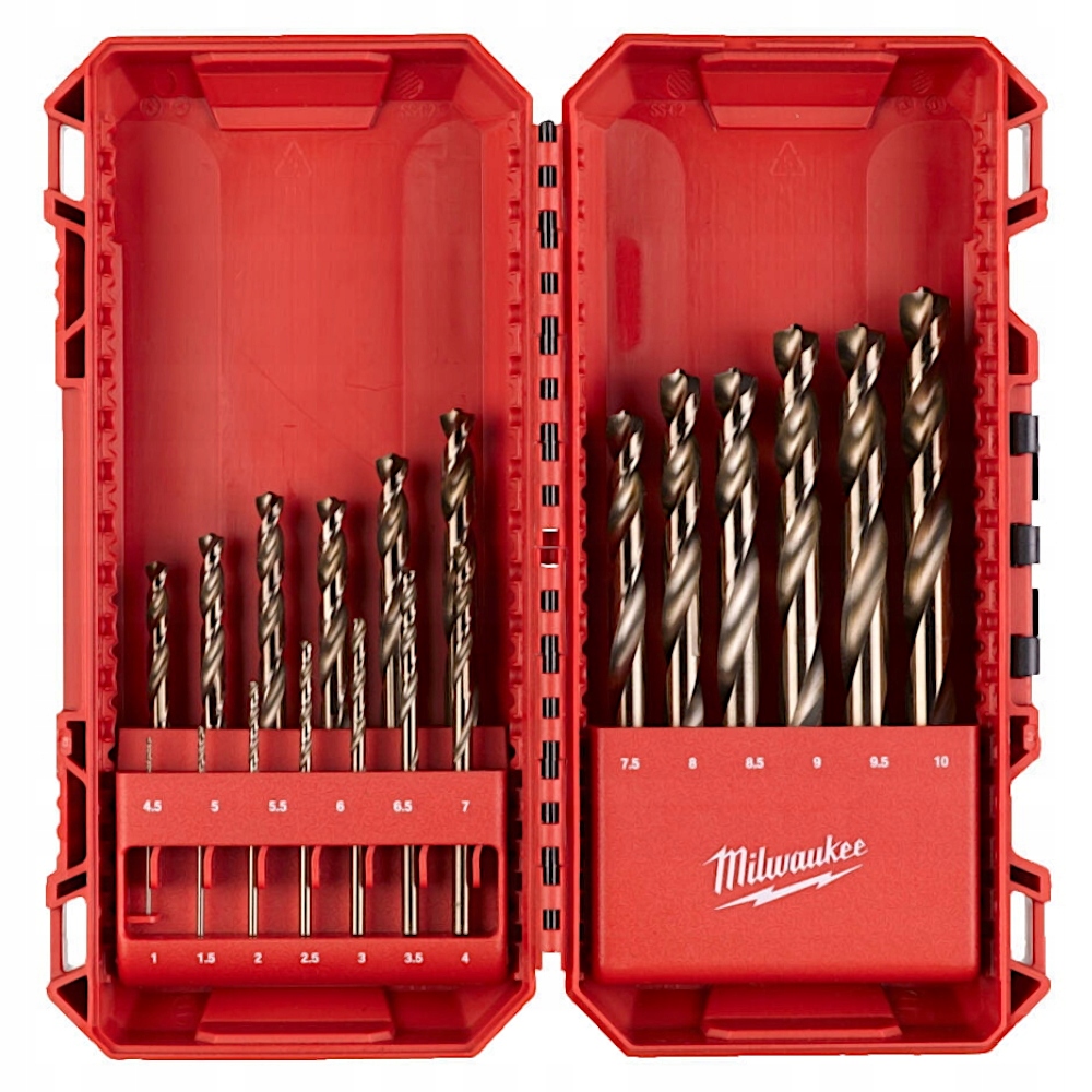 Wiertła do metalu kobaltowe Hss-g 1-10 mm (19 szt.) Milwaukee