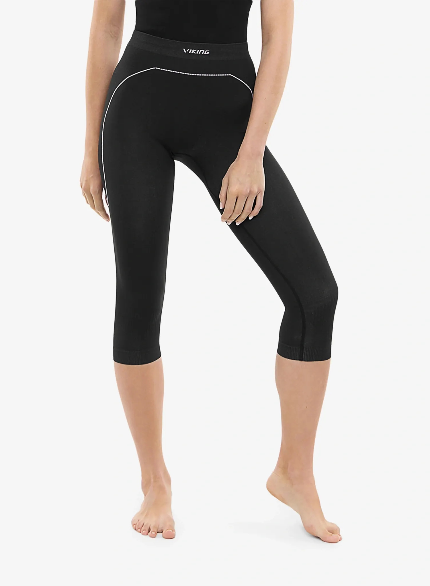 Legginsy termoaktywne damskie Viking Base Layer Etna 2.0 3/4 black/pur S