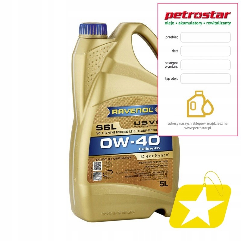 Ravenol Cleansynto Ssl Usvo 0W40 5L