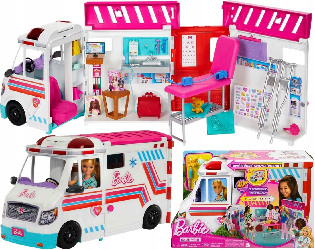 Barbie Mobilna Karetka Ambulans Klinika Akcesoria 8022-Zdjęcie-0