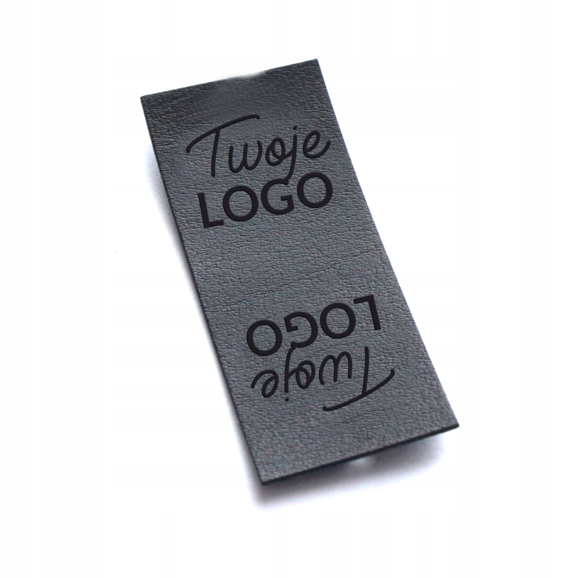 Štítek z ekokůže 3x6cm s Twiom LOGO/textem 50ks