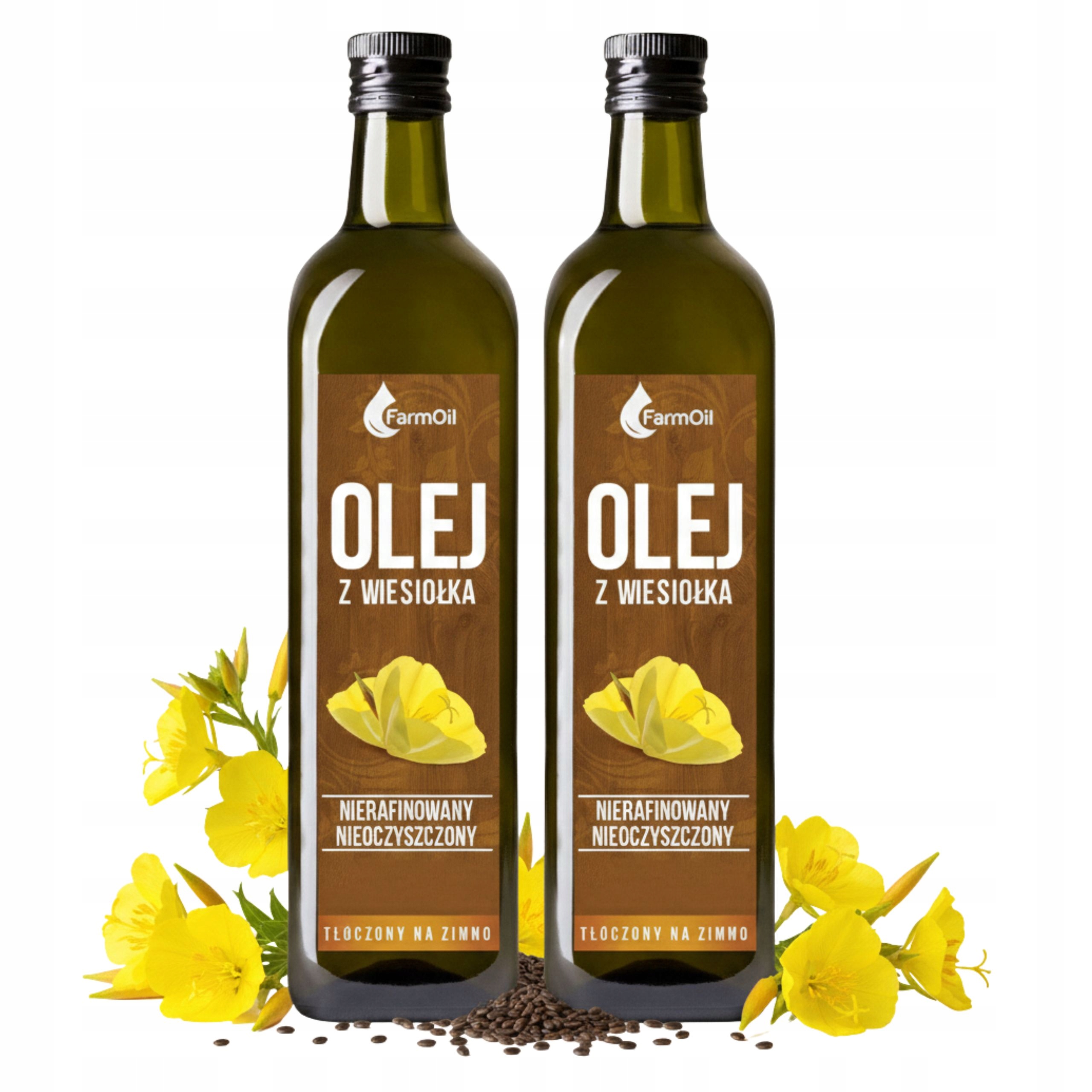 Olej z wiesiołka Dwuletniego 2x 500 ml Dwuletniego Tłoczony na zimno