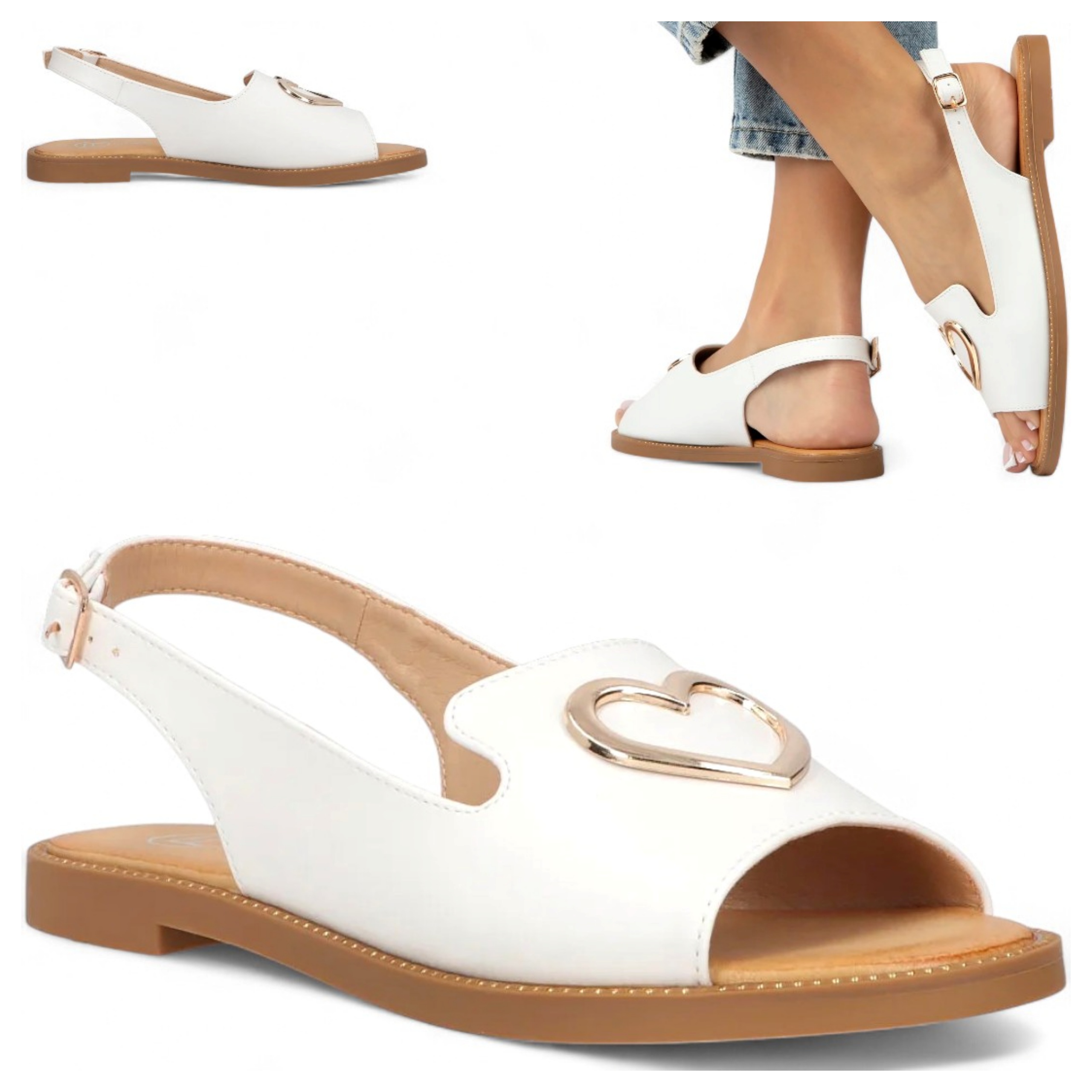 Filippo 39 Dámské sandály na nízkém podpatku, módní letní obuv