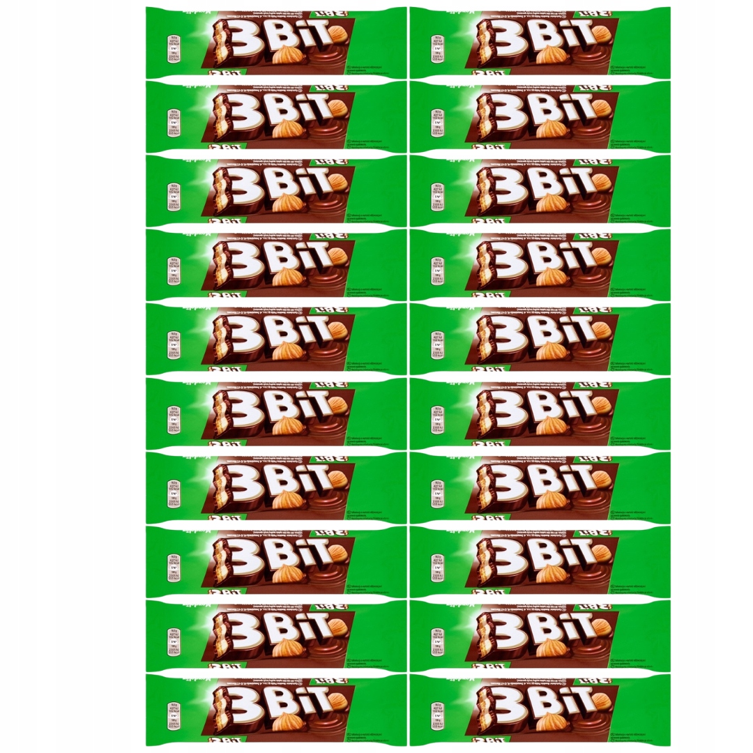 Levně 3Bit Tyčinka v čokoládě s ořechovou náplní a sušenkou 46 g x 20 ks