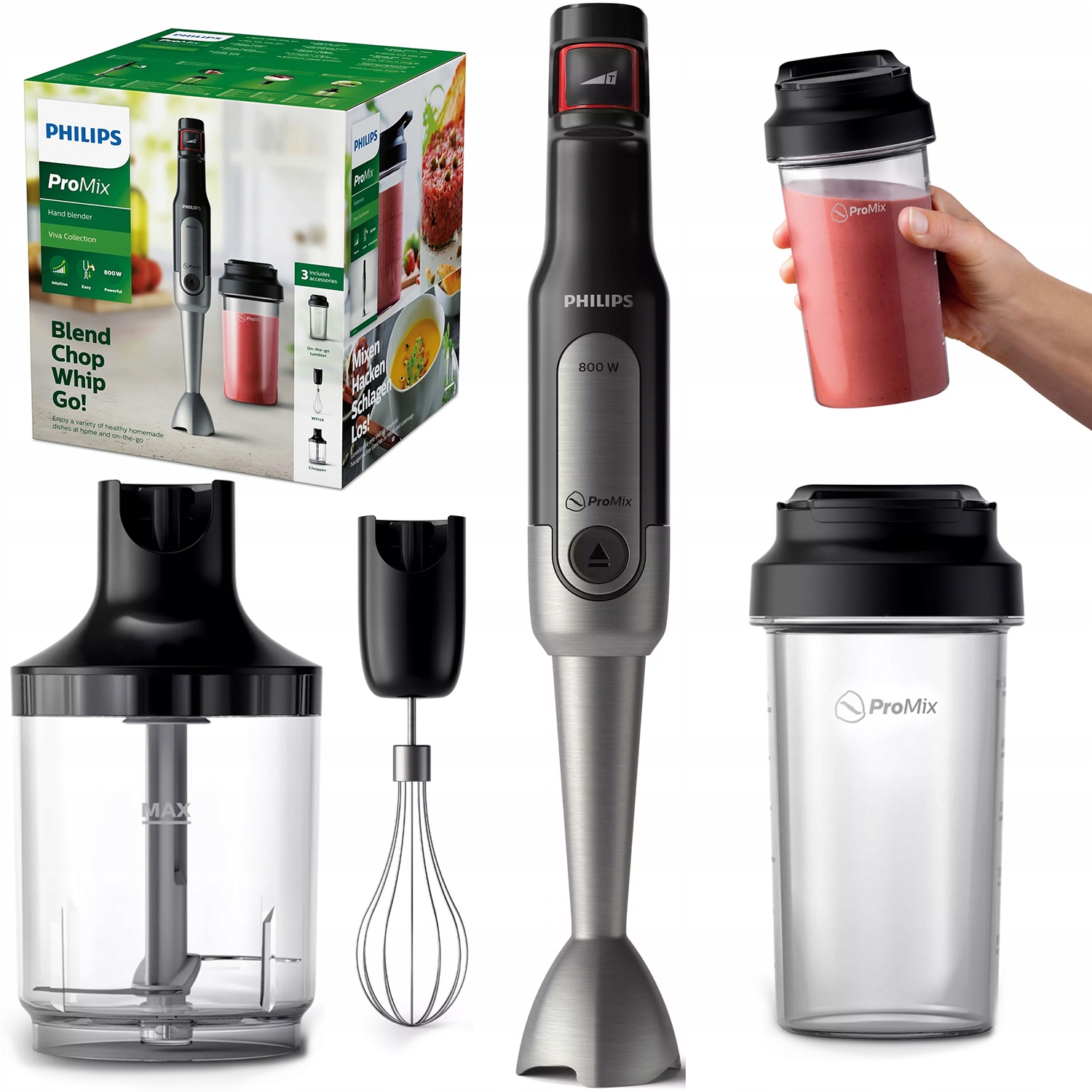 Blender ręczny Philips HR2652/90 Zoodler Viva Collection 800W Smoothie