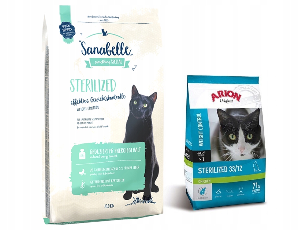 Krmivo krmivo Sanabelle bezobilné kuře 10 kg pro sterilizované kočky