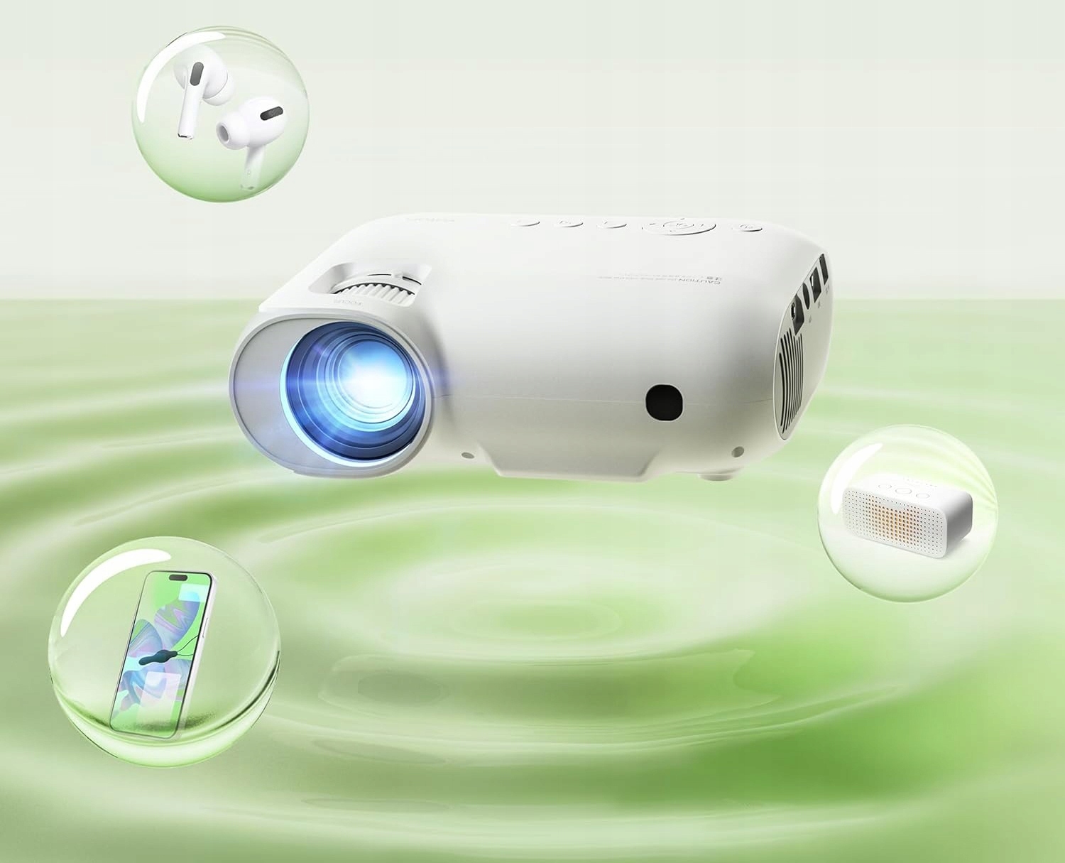 Projektor YOTON Y9 WiFi Bluetooth 15000 Lumen Full HD 1080P z torbą NETFLIX Kolor biały