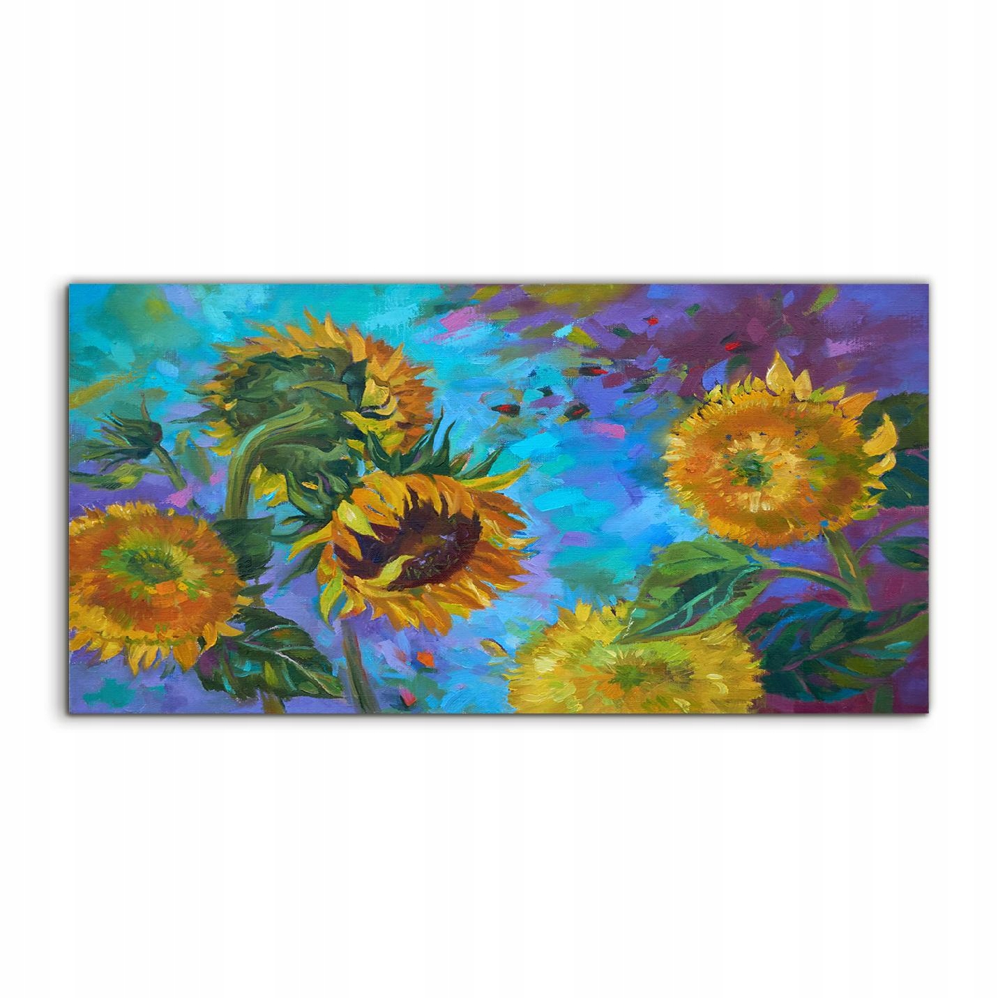 Akrylový obraz 120x60 s potlačou Slnečnice Kvety