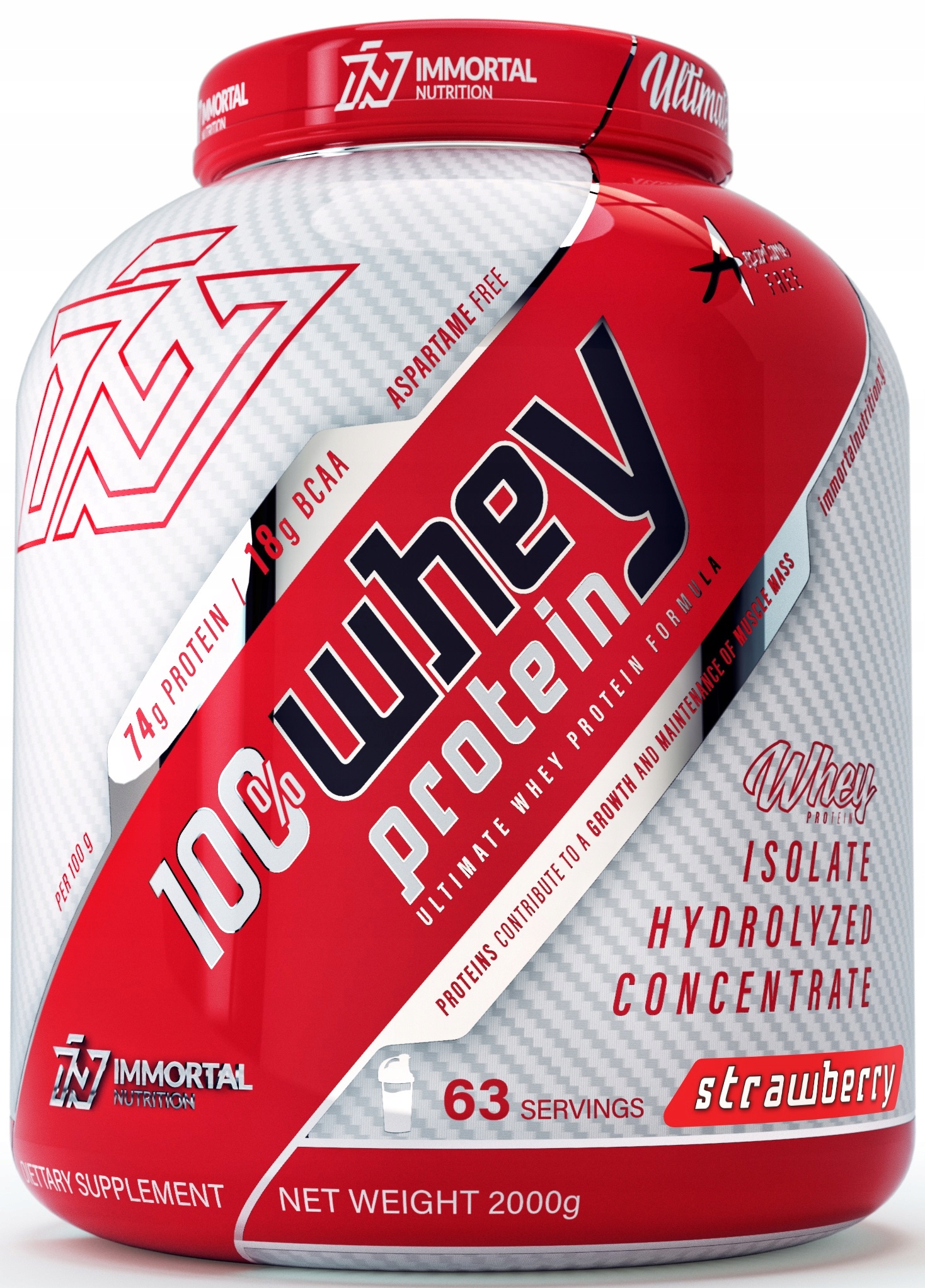 Immortal Whey Protein Instant 2000g jahoda