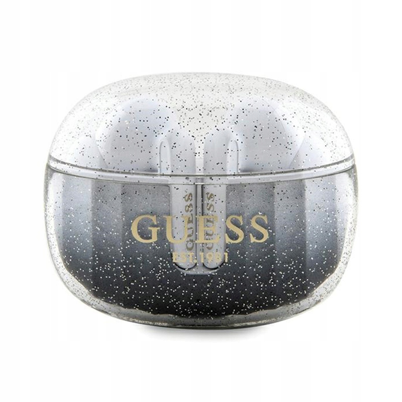 Guess Glitter Gradient Bluetooth Tws sluchátka pouzdro (černé)
