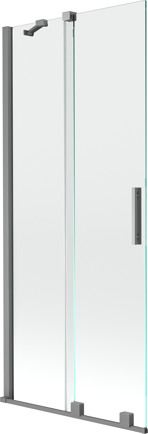 Mexen Velar sprchová zástěna 2-křídlá 85x150 cm, čirá, gun metal