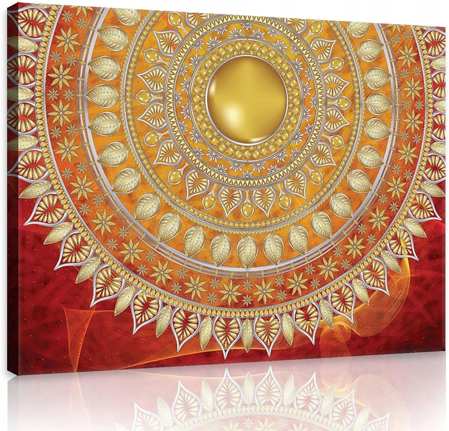 Obraz 80x60 Zlatá Mandala Etnický vzor pro meditaci a harmonii interiéru