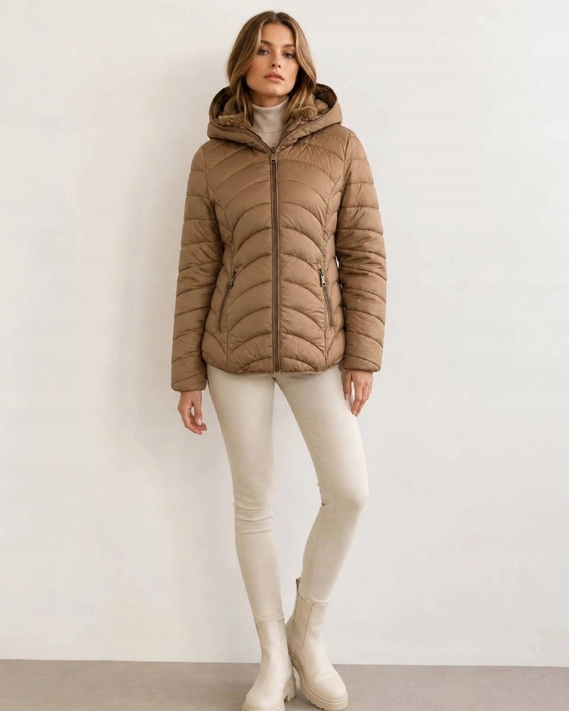 Oboustranná Bunda 2M-21507 Béžová XXL (44)