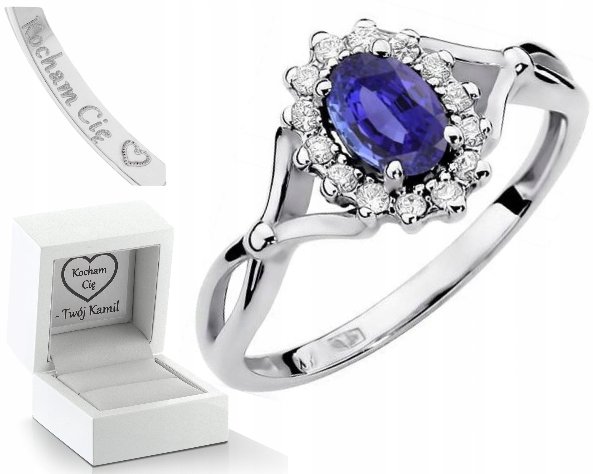 Prstýnek Bílé Zlato Gravírování