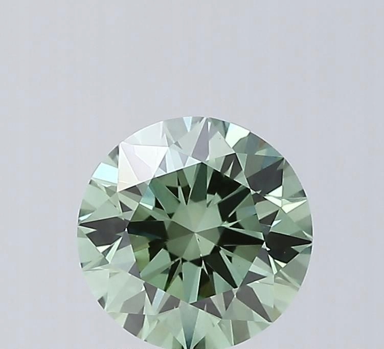 Diament laboratoryjny kolorowy 1.3ct ROUND Fancy Vivid Green VS1 (IGI)