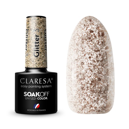 Claresa Lakiery hybrydowe 5ml Glitter 3