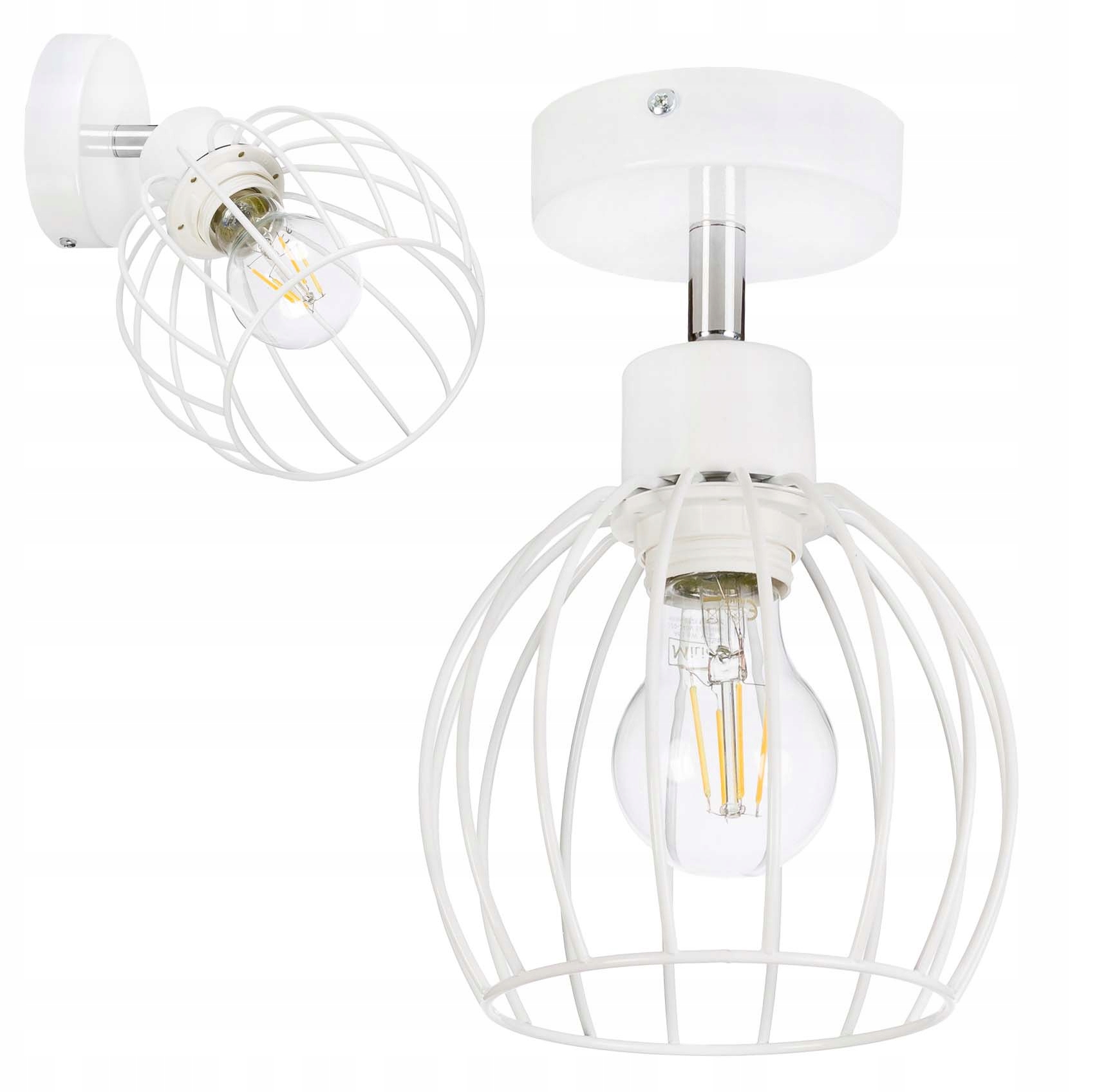 

Lampa Kinkiet ścienny ruchomy loft drut Kula E27