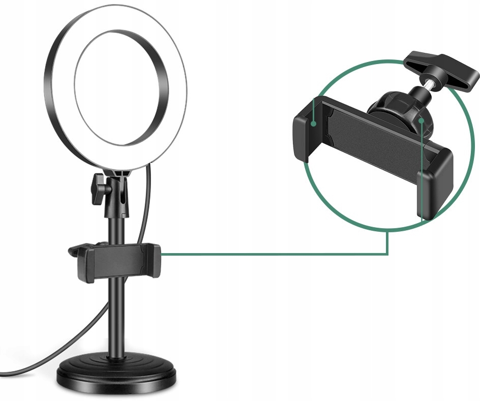 MOZOS LAMPA PIERŚCIENIOWA LED RING DO ZDJĘĆ FILMÓW Z UCHWYTEM NA TELEFON Marka Mozos