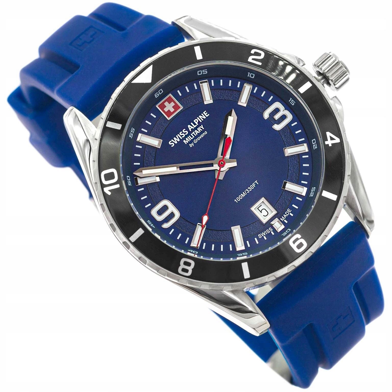 Pánské Hodinky Swiss Alpine Military SAM7034.1836 Sierra, Tmavě Modré Na Řemínku