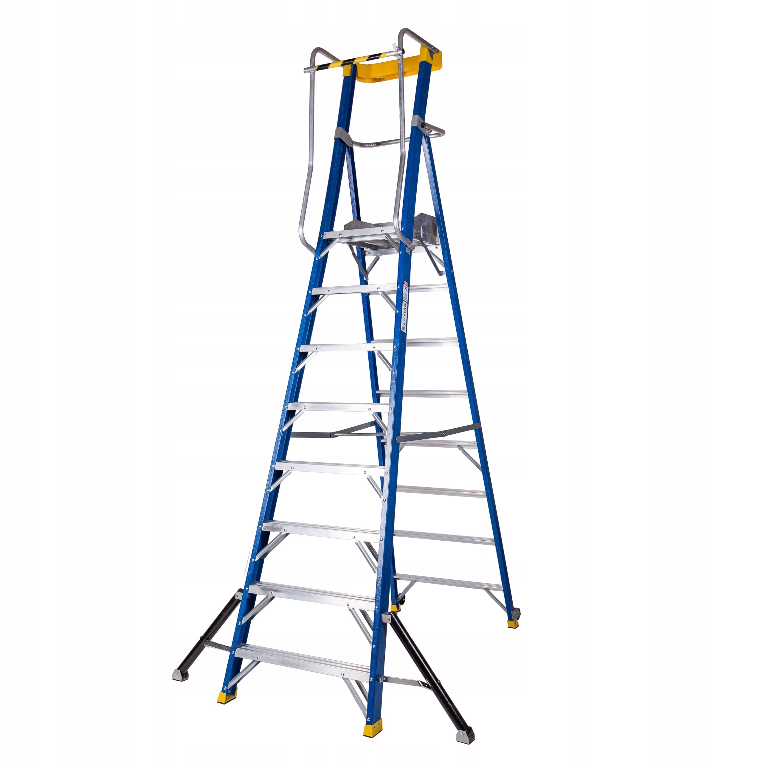 Žebřík, plošina, 8stupňové skleněné vlákno Lemar 013108