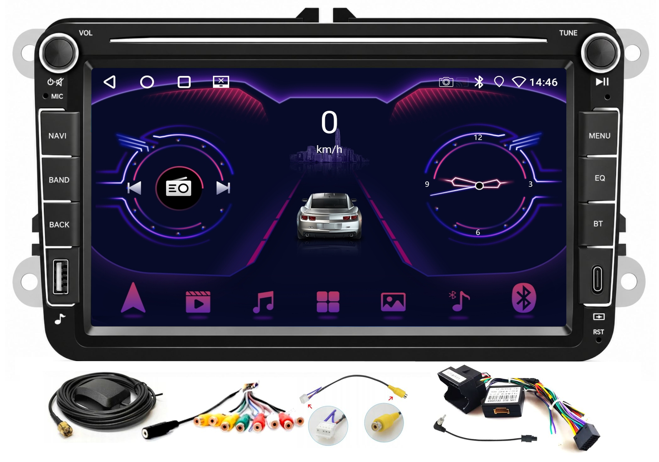 Autorádio S Gps Navigací Android Škoda Roomster 2006-2015 Bt Carplay Wifi 4/64GB