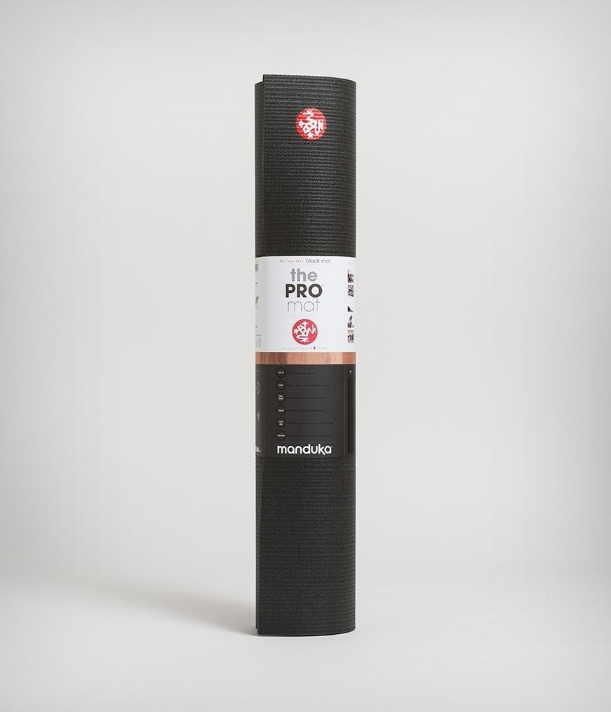 Manduka Pro Black Mata Joga180x66 cm 6mm