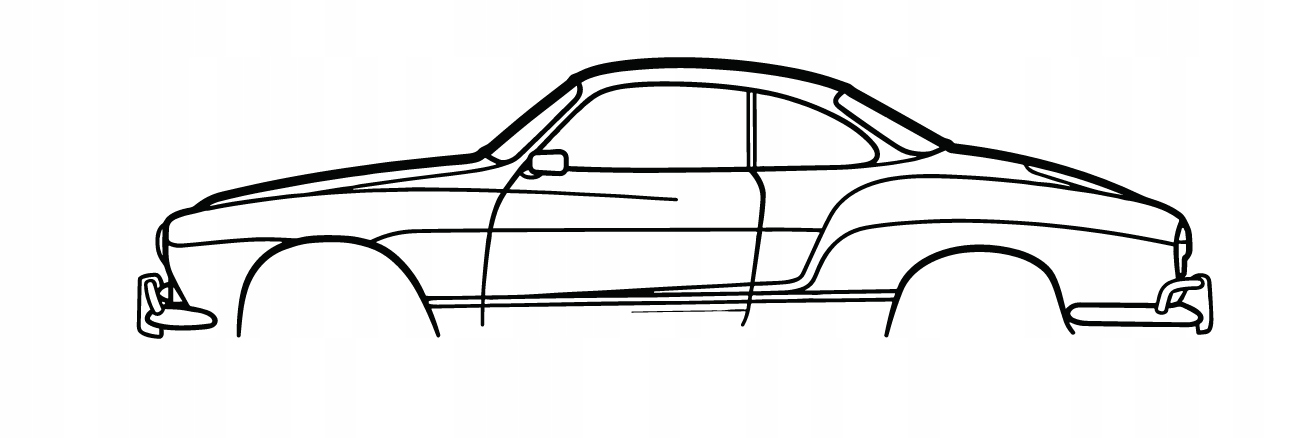 nástěnná dekorace Obraz do auta Volkswagen Karmann Ghia kupé