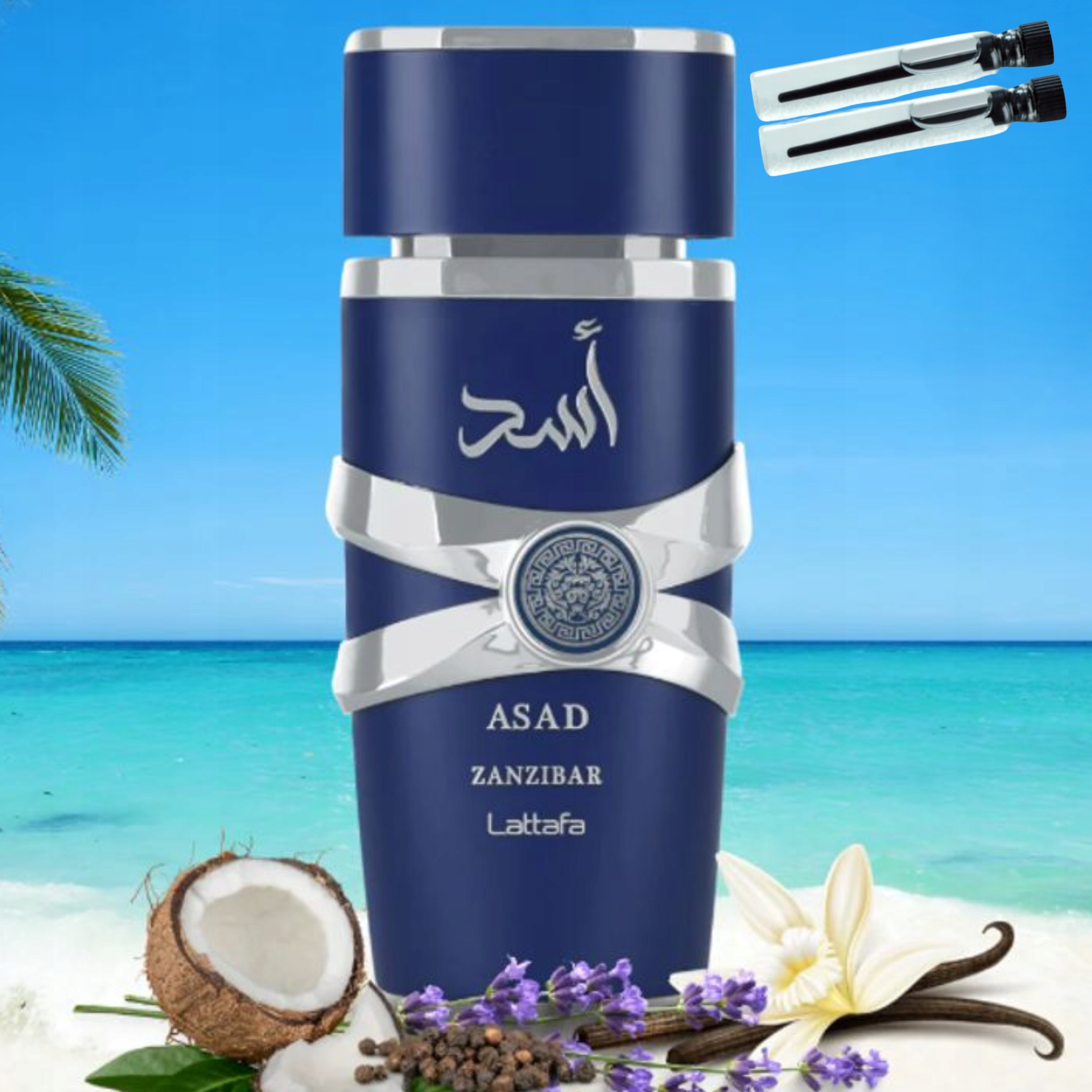 Parfém Lattafa Sprej Asad Zanzibar 100 ml 2 vzorky Dárek