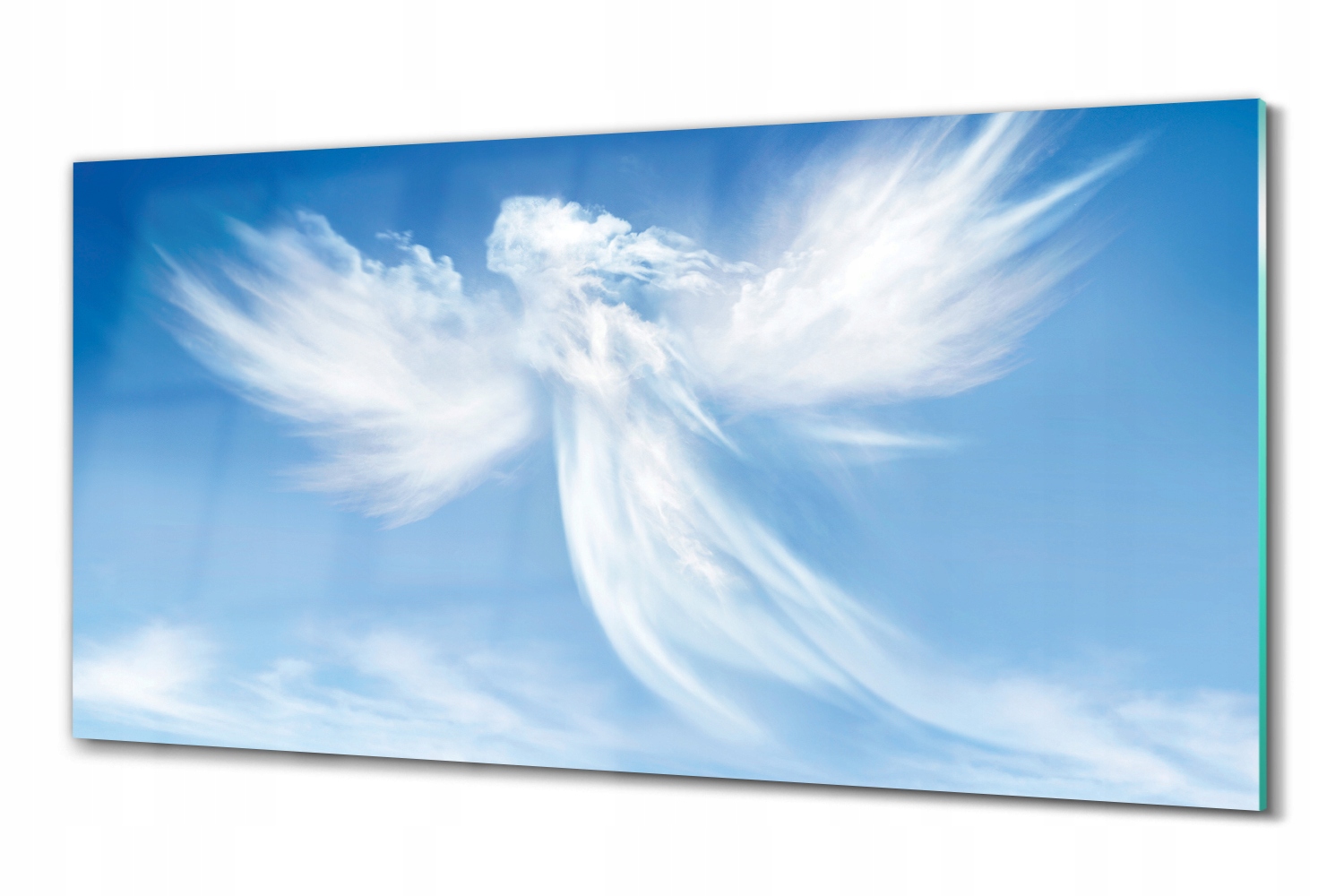 

anioł niebo chmury 100x50 Foto szklane ścienne