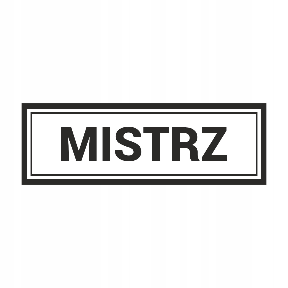 

Naklejka na drzwi Mistrz 10x30