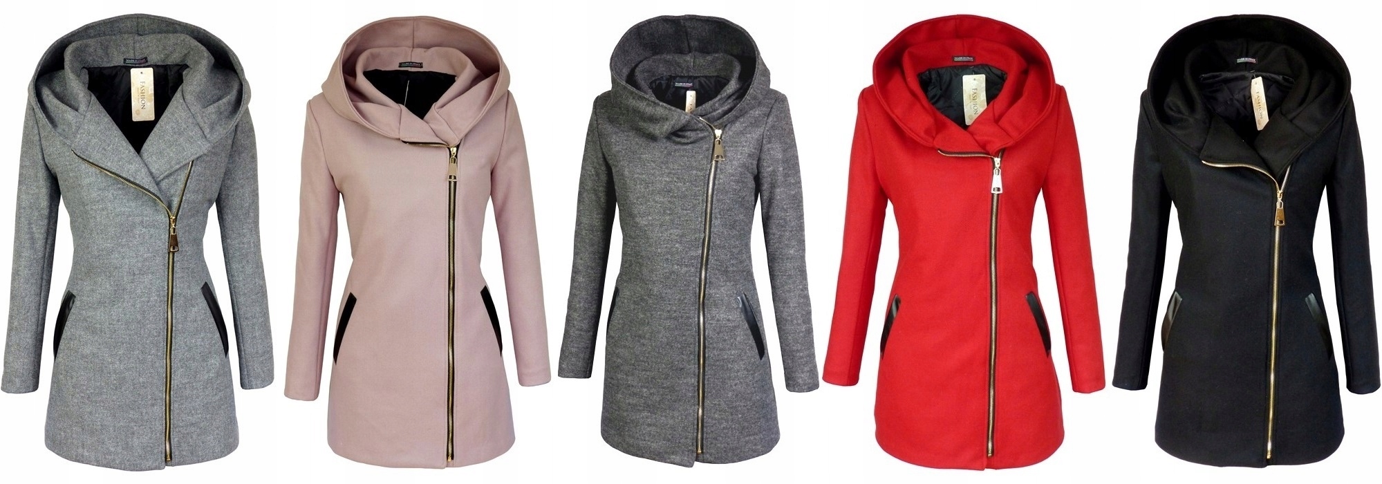 Płaszcz ITALY Fashion _ Jesień / Zima _ damski Wzór dominujący bez wzoru