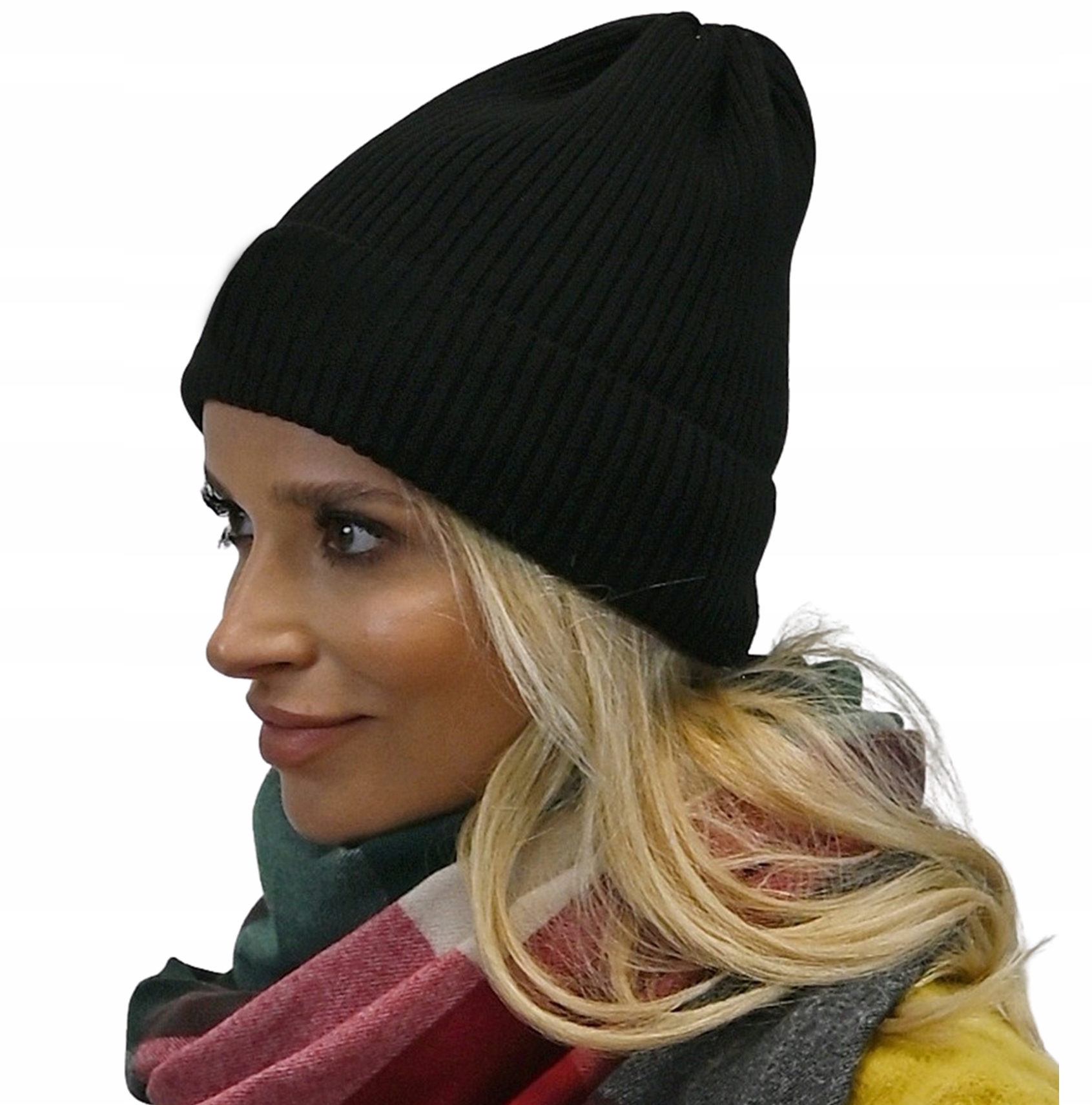 

Wywijana Czapka Beanie Czarna N1