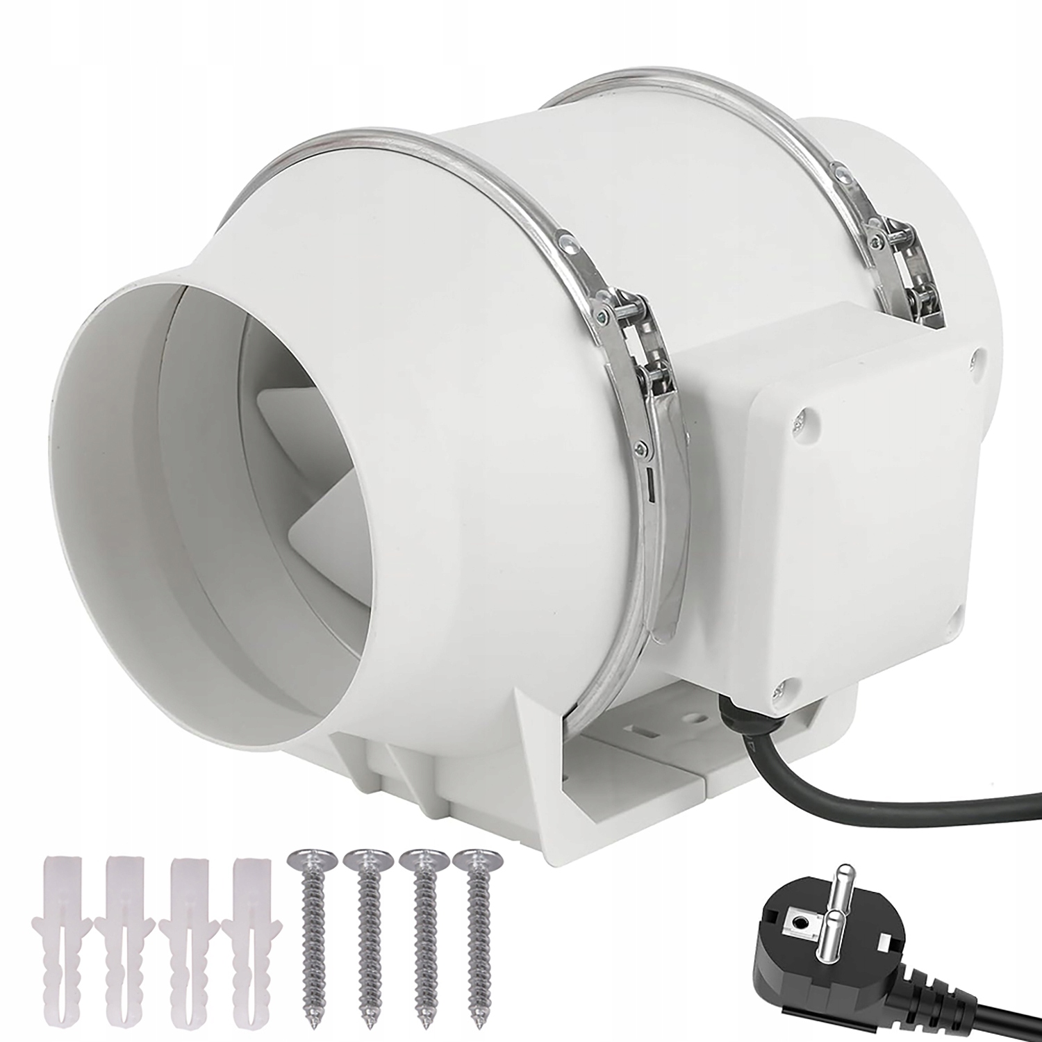 Kanálový odtahový ventilátor Silný 100 mm 45 W 2600 ot/min 150 m3 h tichý