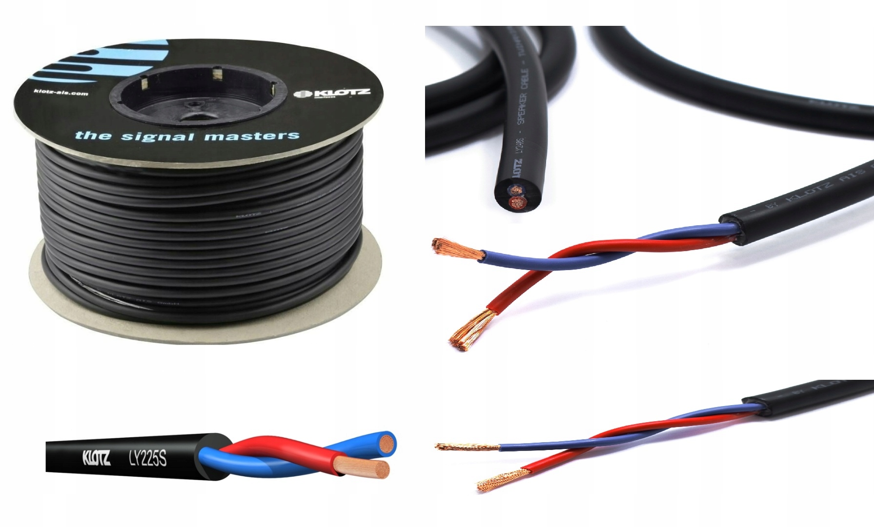 100 m Klotz LY225 Kabel Reproduktorový Ofc 2x2,5 mm